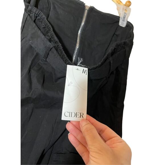 Cider Black Zip Maxi Dress Size Medium - Picture 8 of 8